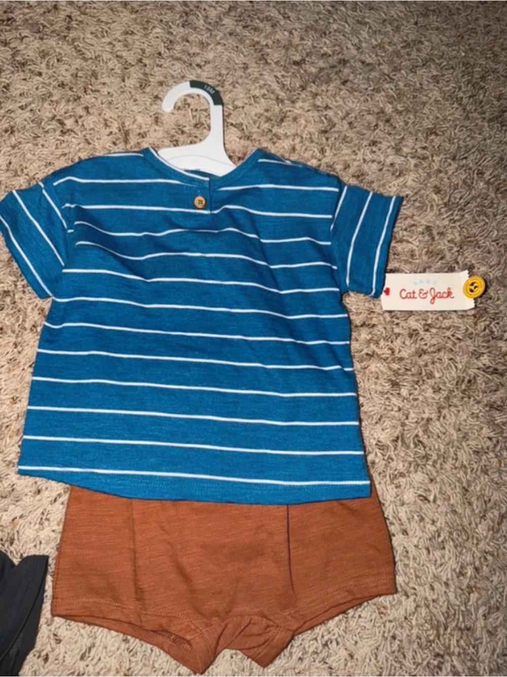 Cat & Jack Blue Stripe Short-Sleeve Tee & Shorts- Kids